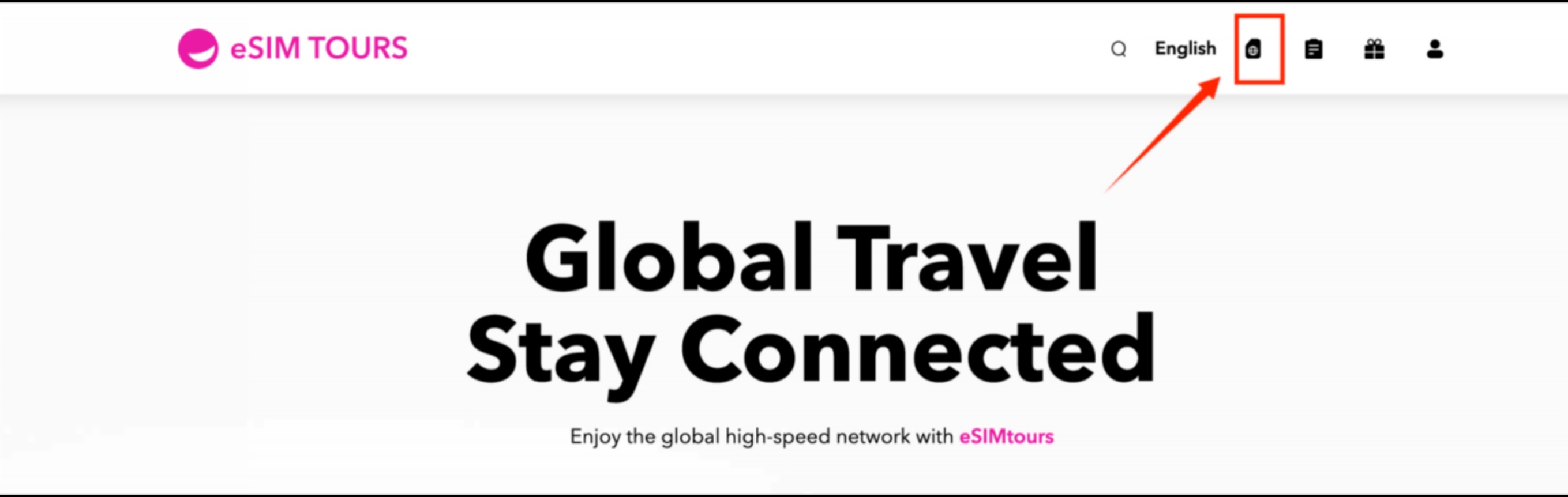 eSIM Tours My eSIMs page showing list of purchased eSIM cards