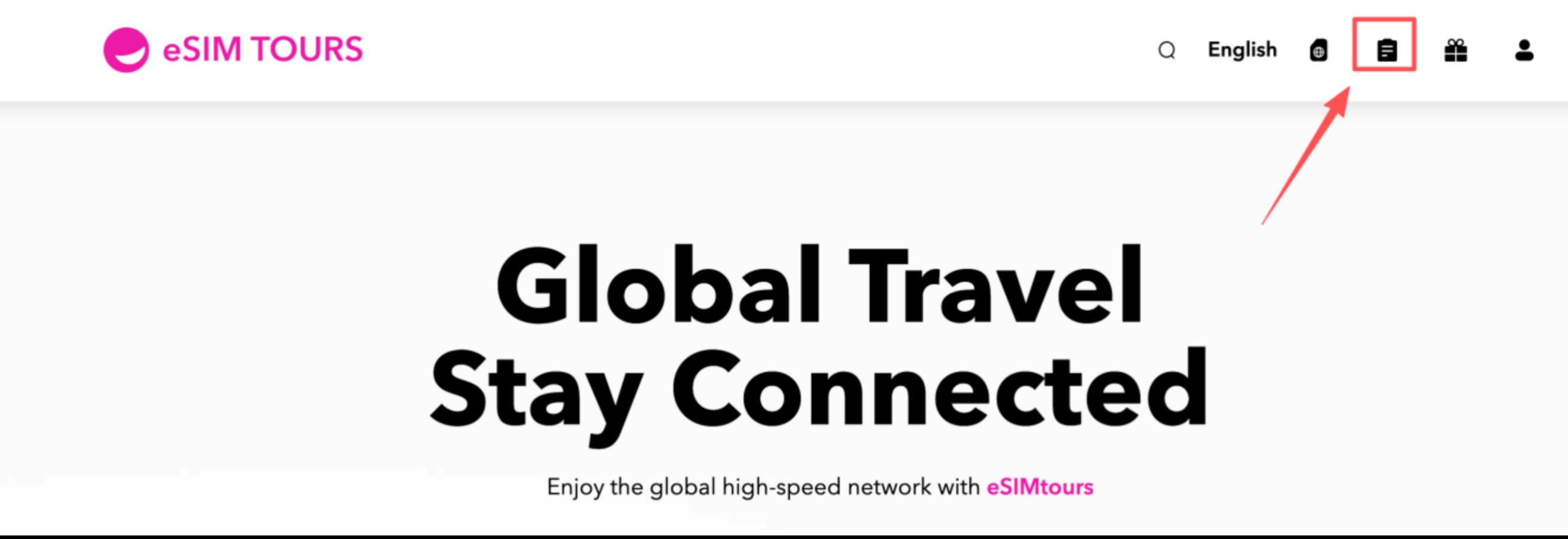 eSIM Tours My Orders page showing order details and order status